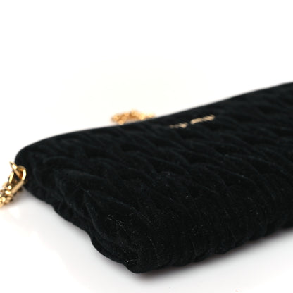 Miu Miu Velvet Matelasse Wristlet Black 8 of 9