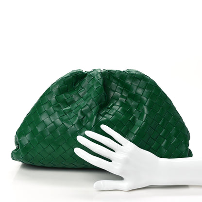 Bottega Veneta Nappa Maxi Intrecciato The Pouch Oversized Clutch Racing Green 3 of 12