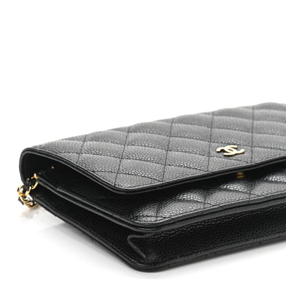 Chanel Caviar Quilted Wallet On Chain WOC Black 10 of 12