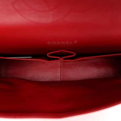 Chanel Patent Quilted Maxi Double Flap Red 5 of 10