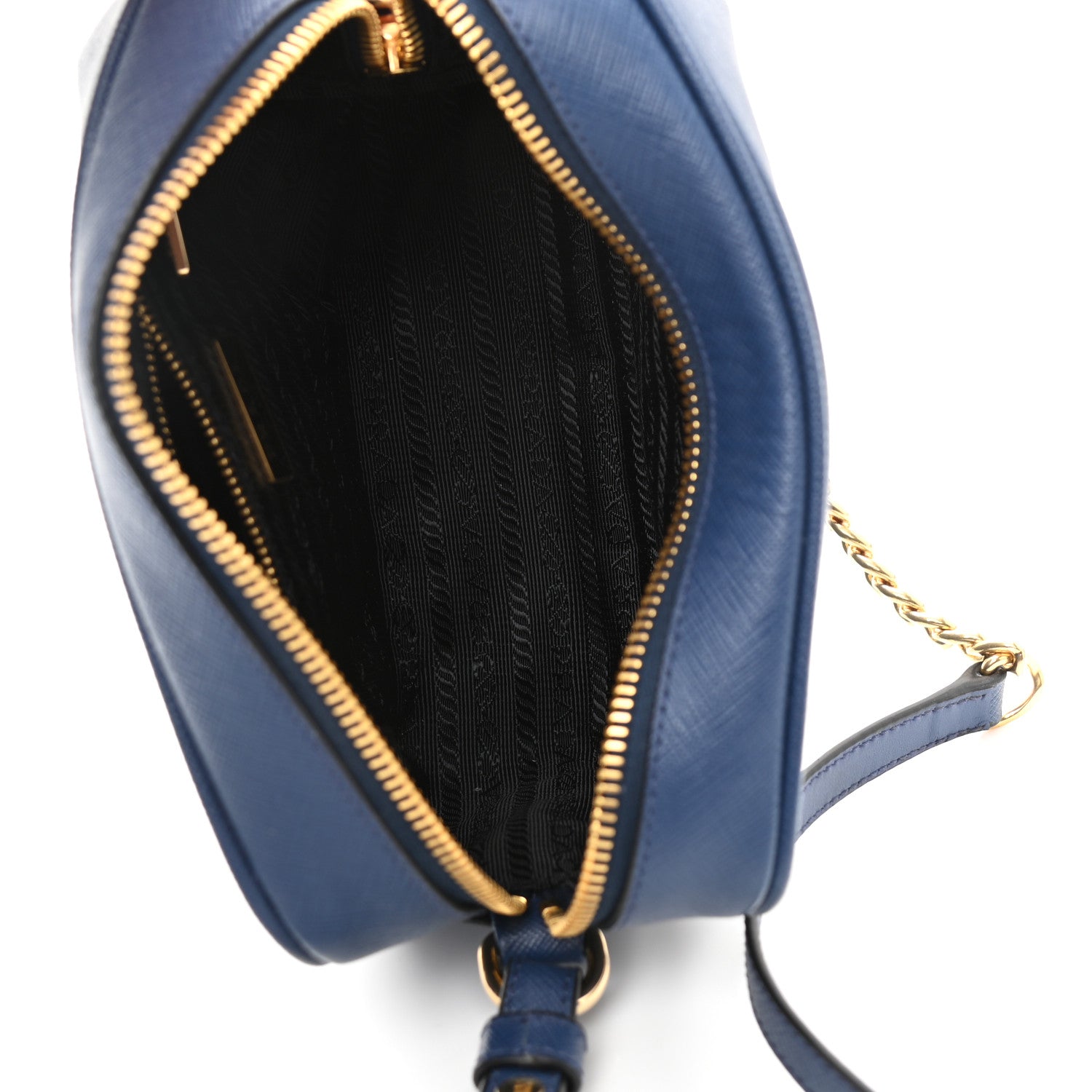 Prada Saffiano Mini Camera Crossbody Bag Bleuette 5 of 7