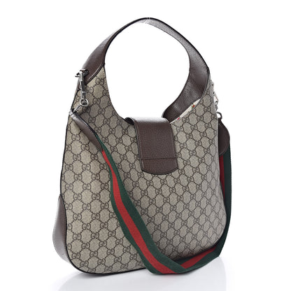 Gucci GG Supreme Monogram Web Embroidered Medium Dionysus Hobo Beige New Acero Multicolor 3 of 9