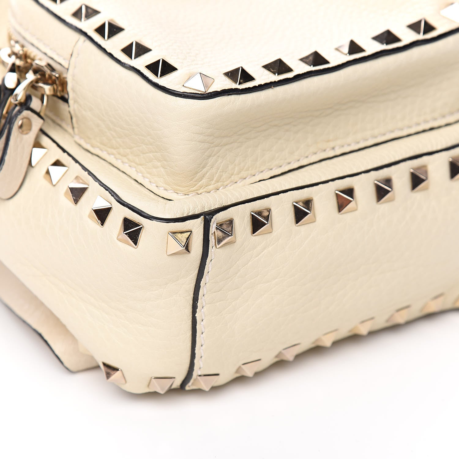 Valentino Garavani Pebbled Calfskin Mini Rockstud Backpack Ivory 7 of 9
