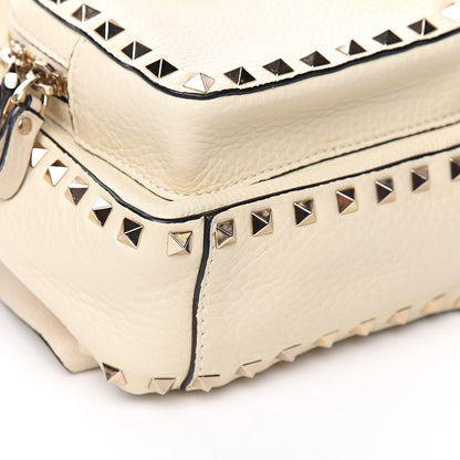 Valentino Garavani Pebbled Calfskin Mini Rockstud Backpack Ivory 7 of 9