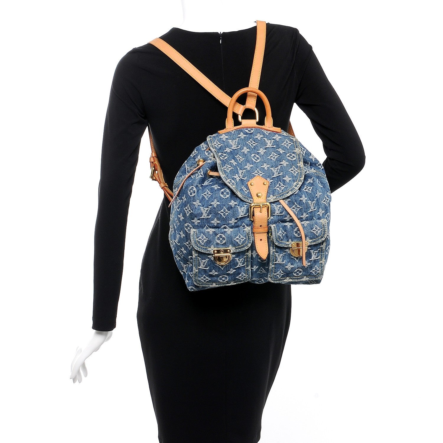 Louis Vuitton Denim Sac a Dos Backpack GM Blue 2 of 7