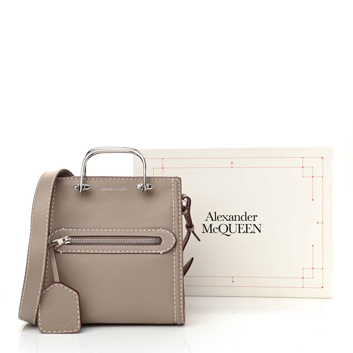 Calfskin The Short Story Shoulder Bag Taupe