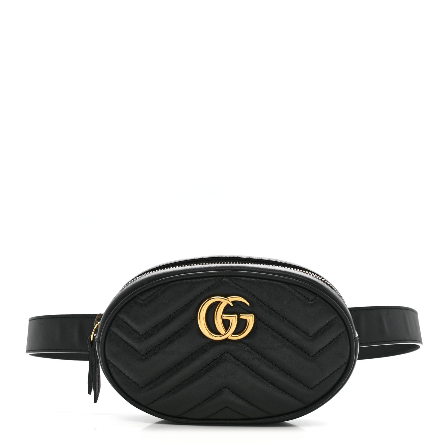 Calfskin Matelasse GG Marmont Belt Bag 85 34 Black