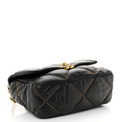 Chanel Lambskin Chain Quilted Medium Chanel 19 Flap Black 4 of 13