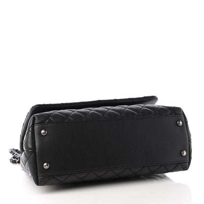 Chanel Caviar Quilted Small Coco Handle Flap Black 3 of 10