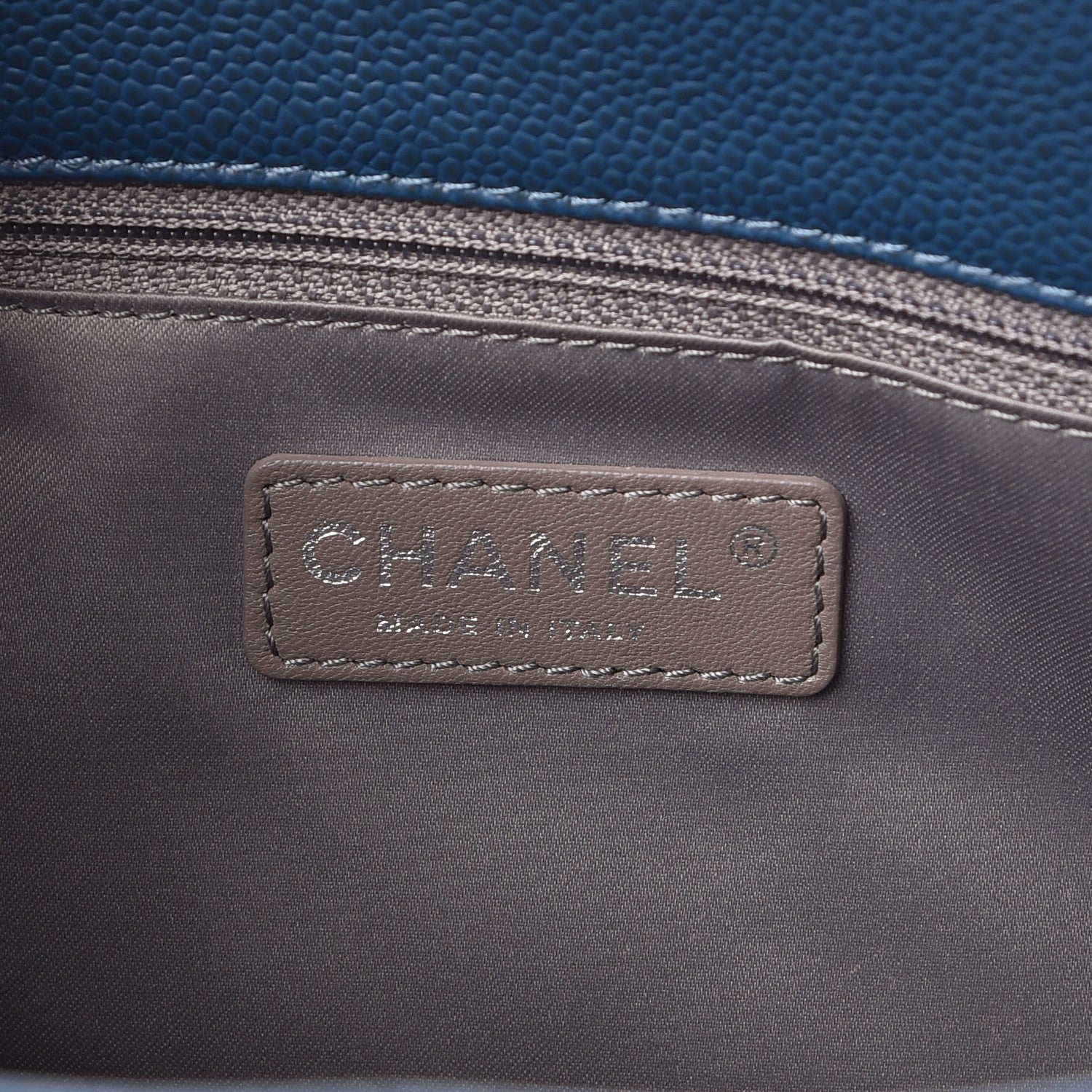 Chanel Caviar Grand Shopping Tote GST Dark Blue 6 of 12