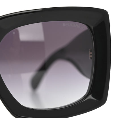 Chanel Acetate Rectangle Sunglasses 5435 Black 7 of 11
