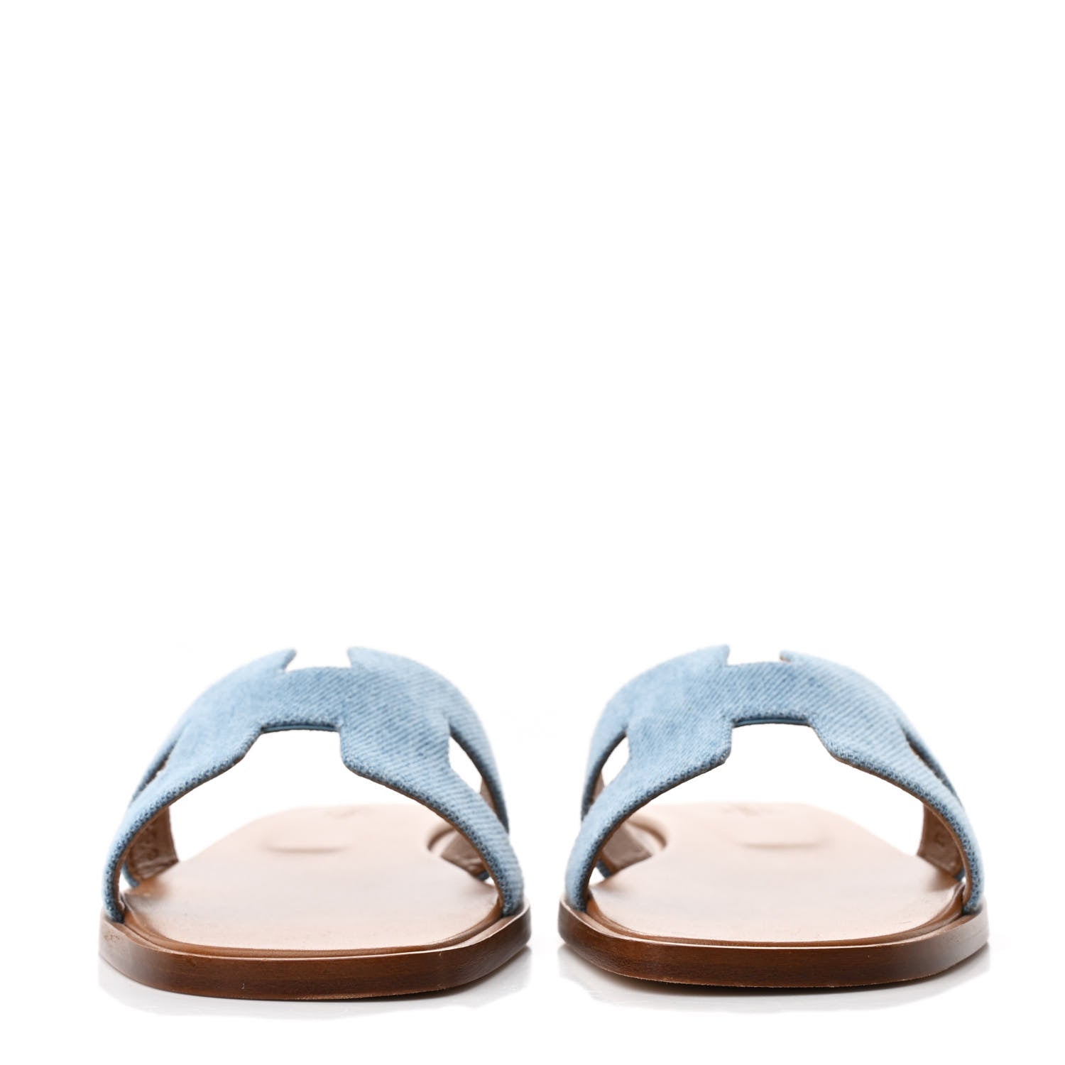 Hermes Denim Canvas Oran Sandals 36 Bleu Clair 3 of 11