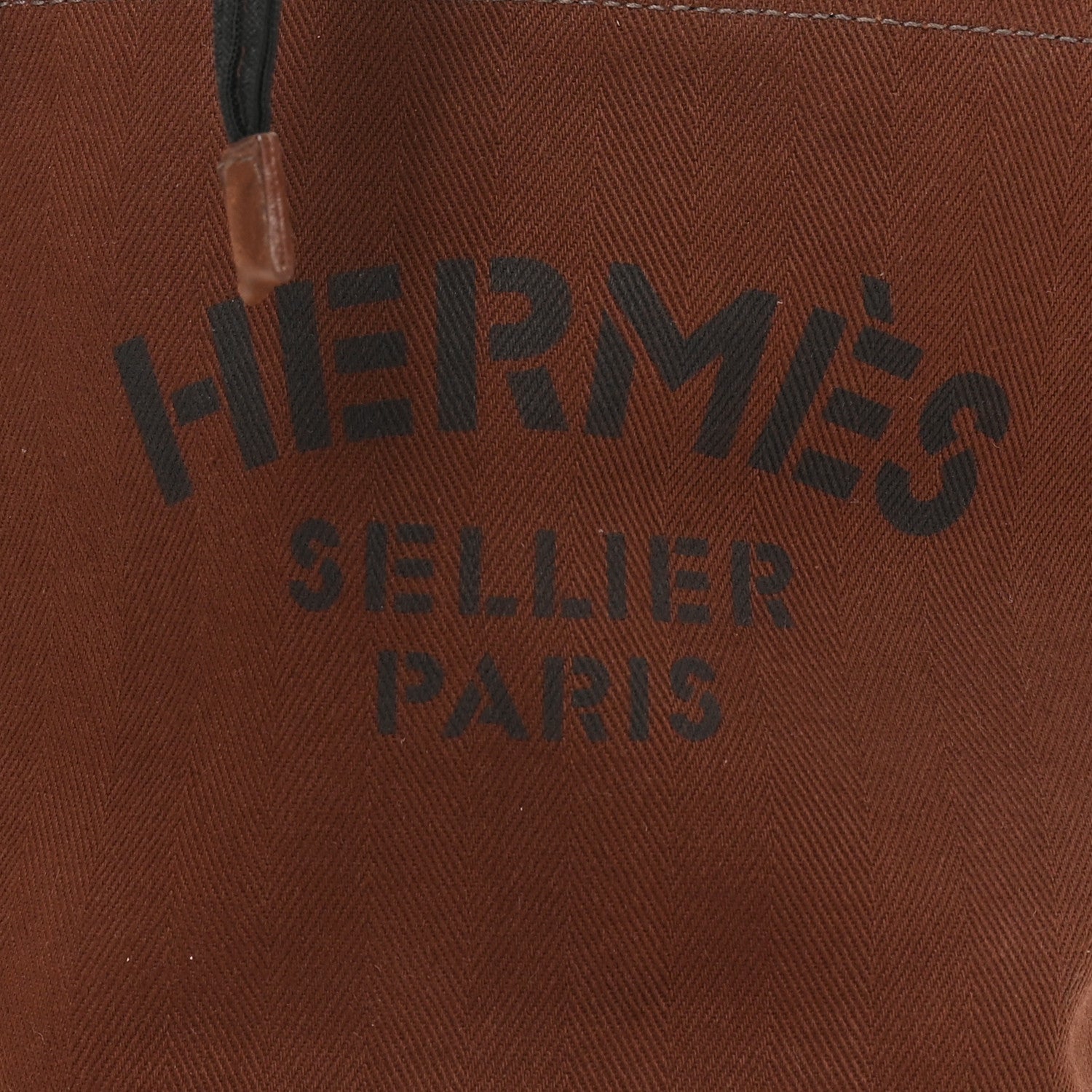 Hermes Natural Barenia Toile Sac De Pansage Grooming Bag 8 of 10
