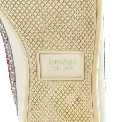 Gucci Calfskin Glitter Crystal Womens Sylvie Web Falacer Sneakers 36.5 White 9 of 18