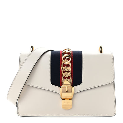Gucci Calfskin Small Sylvie Shoulder Bag Off White 1 of 11