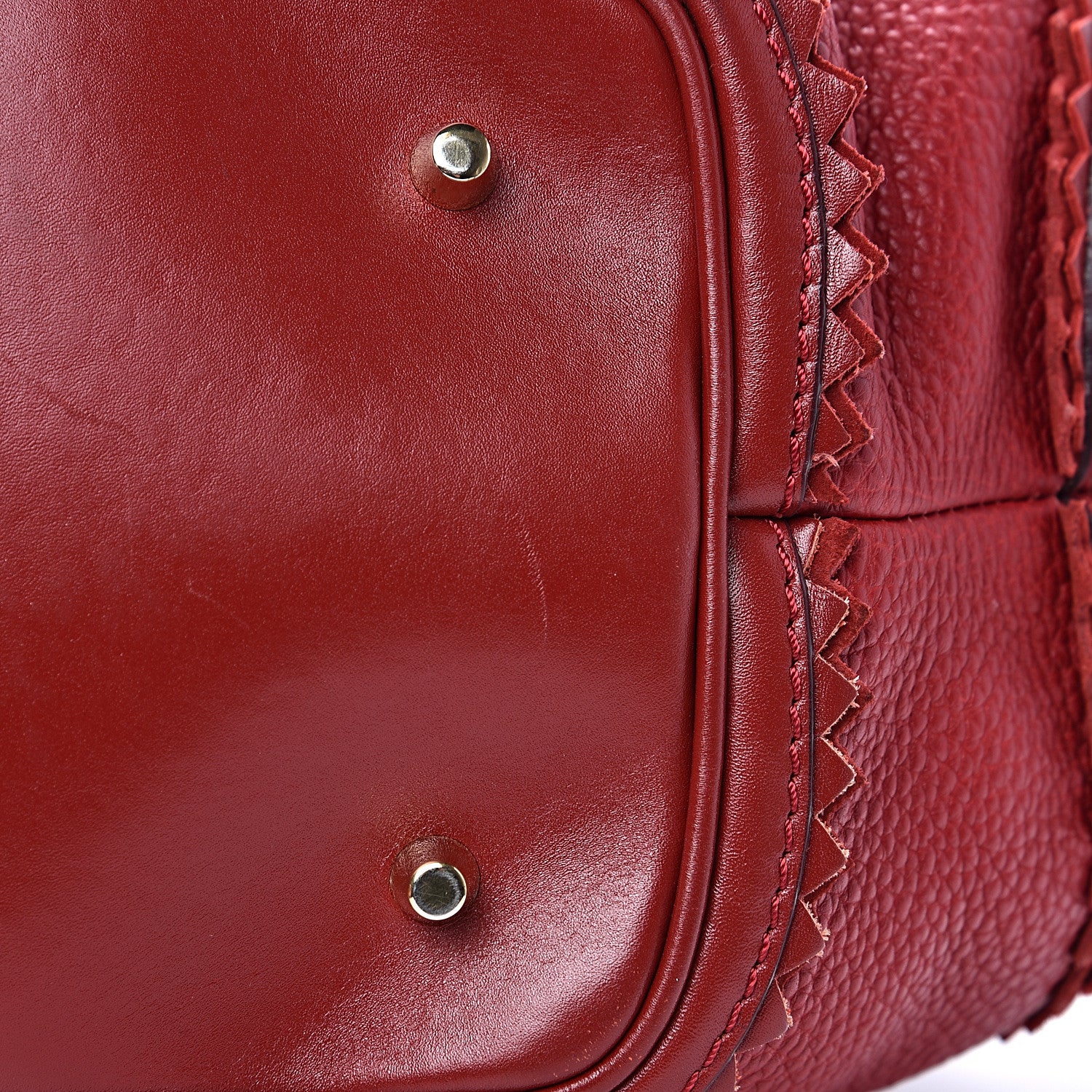Burberry Grainy Calfskin Suede Prorsum Tassel Satchel Red 10 of 14