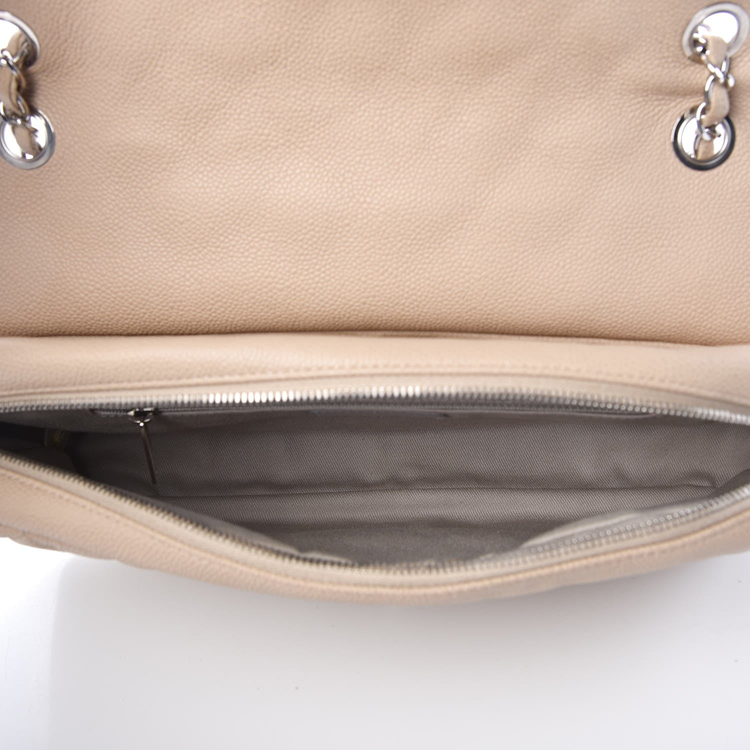 Chanel Caviar Quilted Jumbo Easy Flap Beige 5 of 7