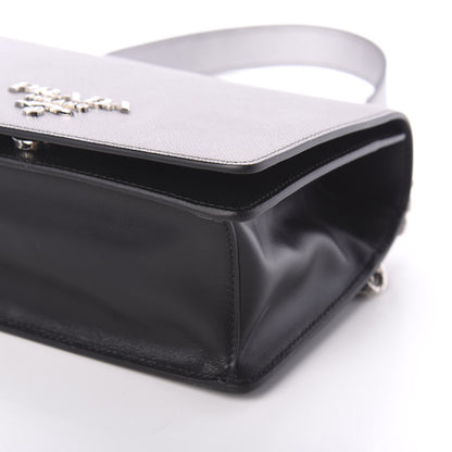 Prada Metallic Saffiano Soft Chain Shoulder Bag Silver 8 of 8
