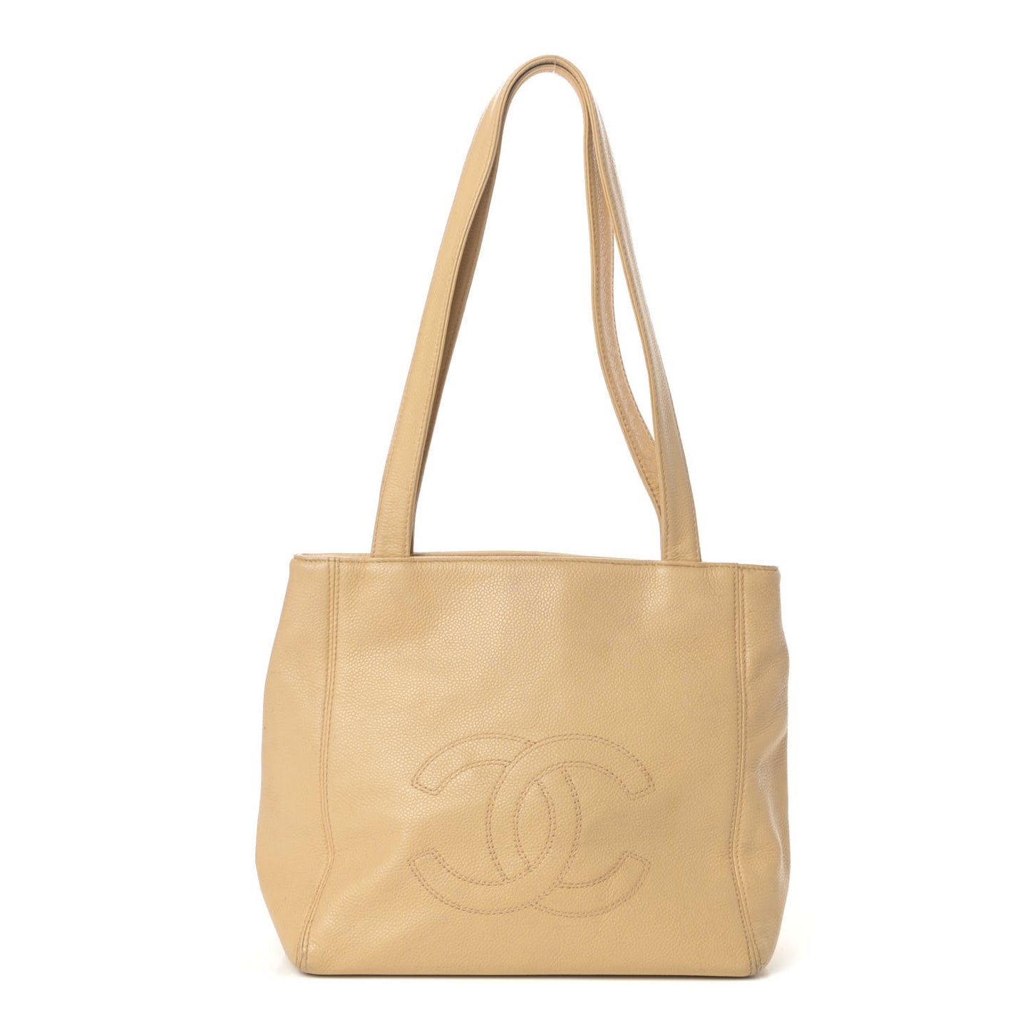 Caviar CC Shoulder Bag Beige