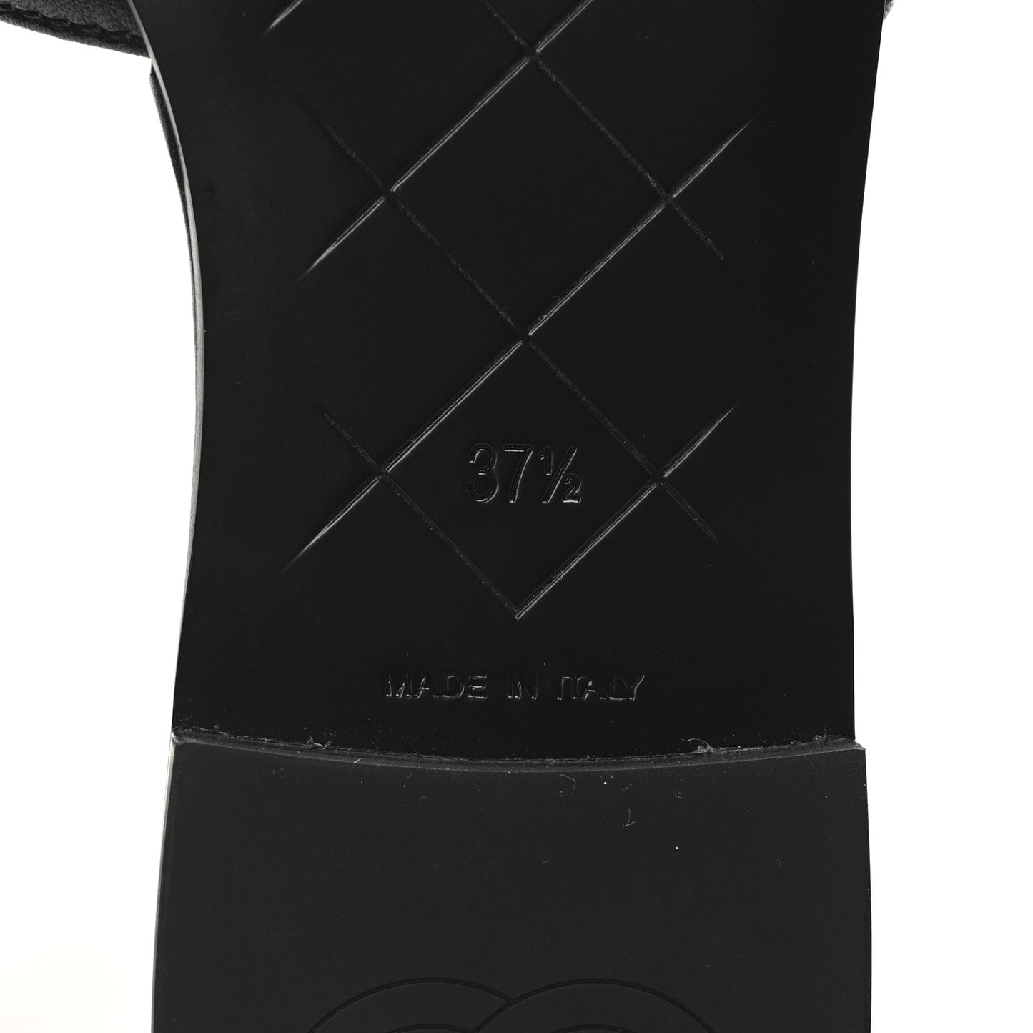 Lambskin Quilted Turnlock Flat Mules 37.5 Black