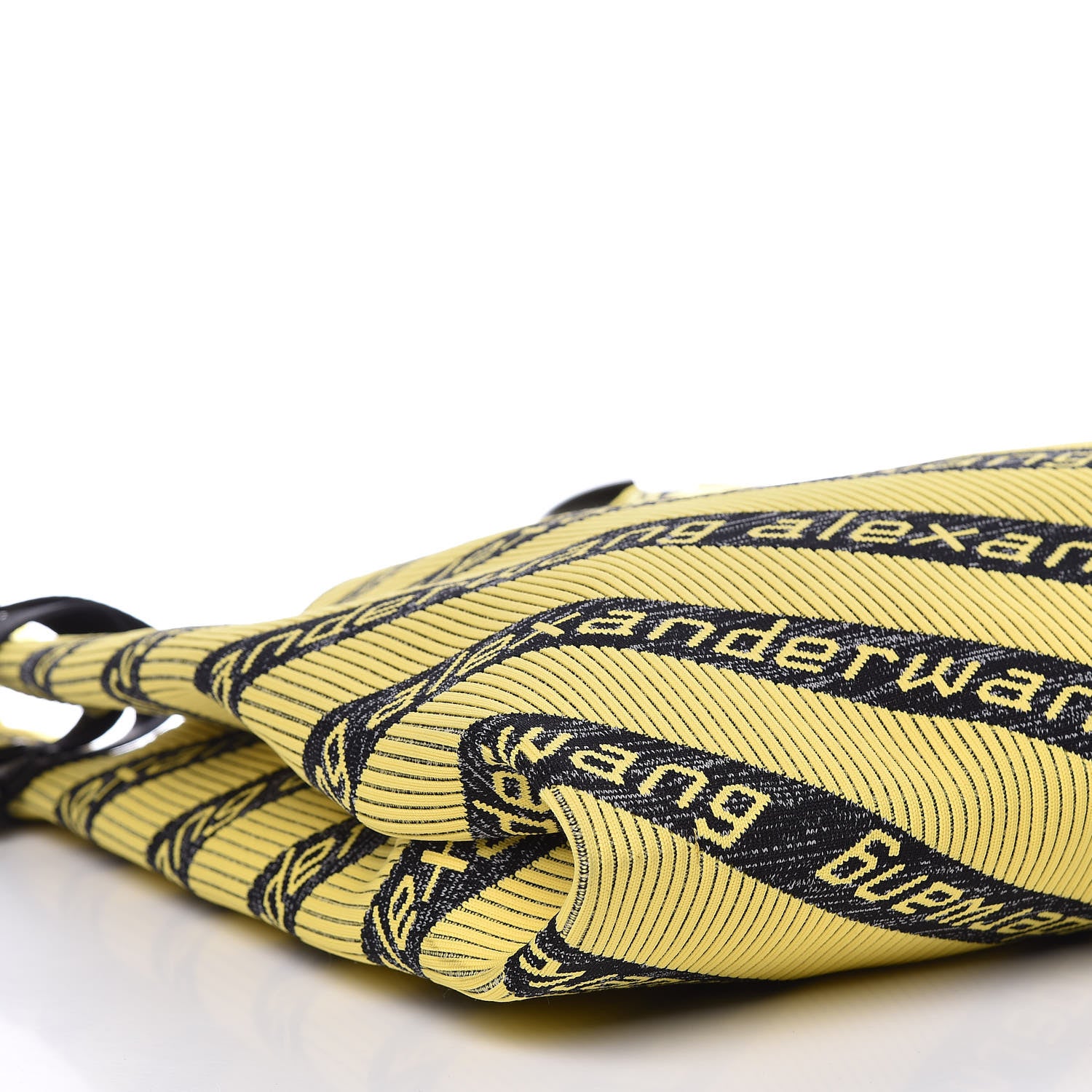 Alexander Wang Knit Jacquard Diagonal Logo Shopper Tote Yellow 7 of 8