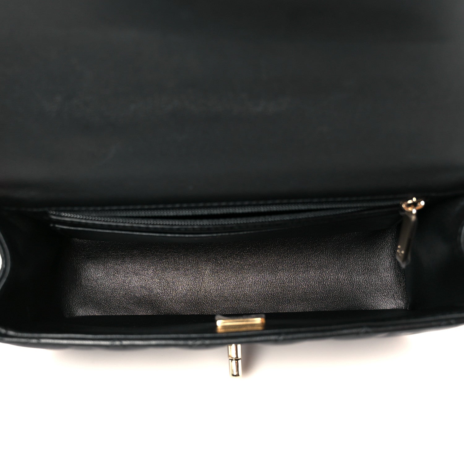 Chanel Lambskin Quilted Mini Top Handle Rectangular Flap Black 5 of 12