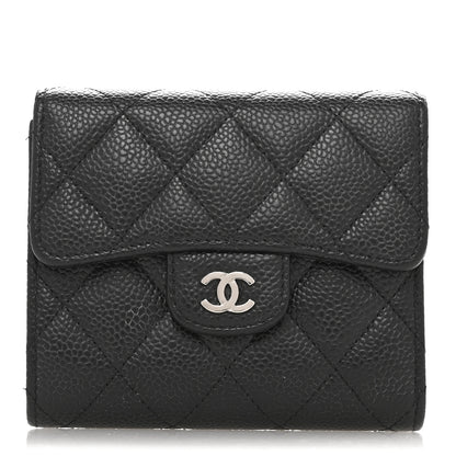 Chanel Caviar Quilted Compact Flap Wallet Black 1 of 6