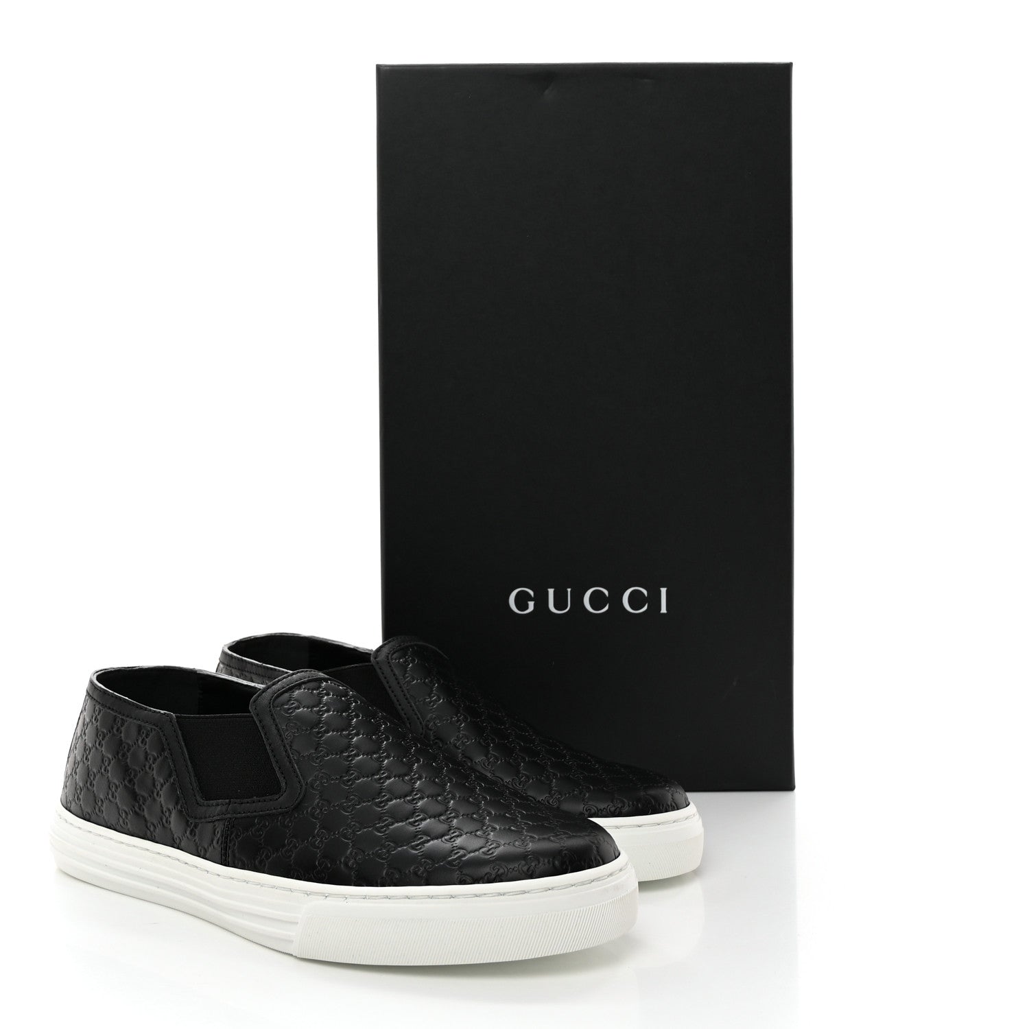 Gucci Microguccissima Mens Dublin Slip On Sneakers 5 Black 13 of 13