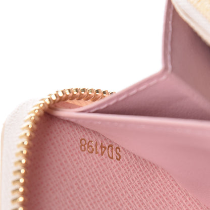Louis Vuitton Damier Azur Clemence Wallet Rose Ballerine 7 of 8