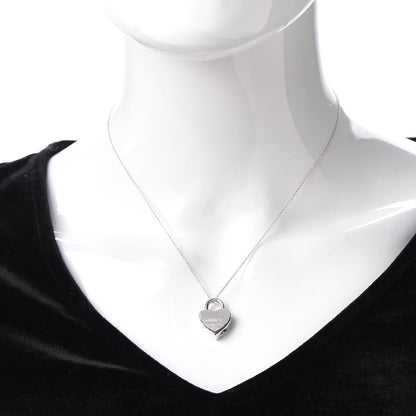 Tiffany Sterling Silver Return to Heart Lock Pendant Necklace 2 of 4