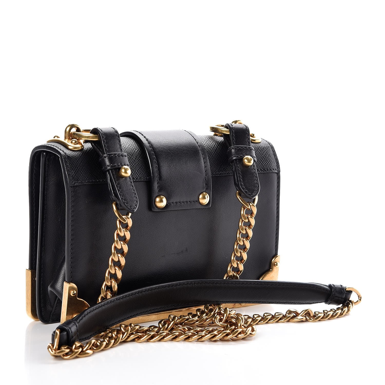 Prada City Calf Saffiano Cahier Bag Black 3 of 6