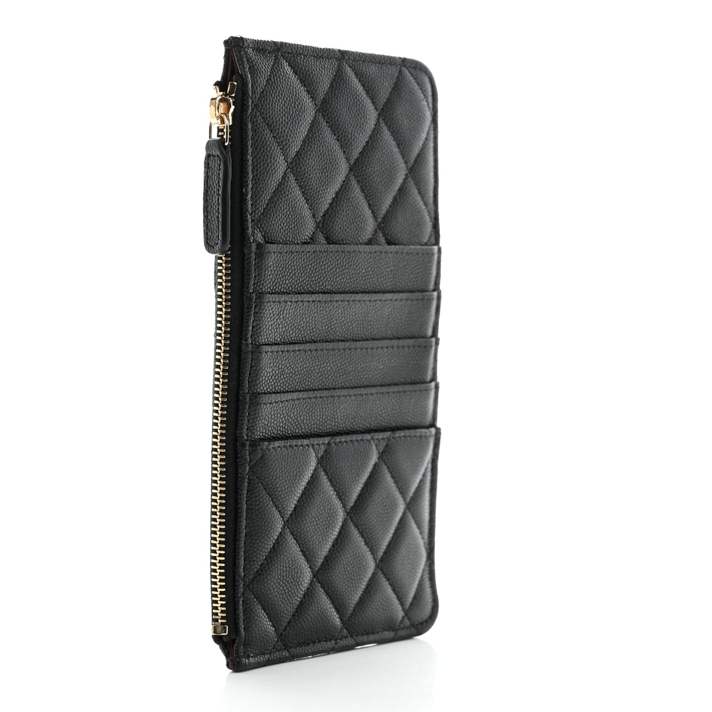 Caviar Quilted Classic iPhone Pouch Black