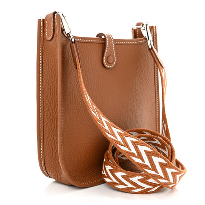 Hermes Taurillon Maurice Amazone Evelyne TPM Gold White 3 of 11