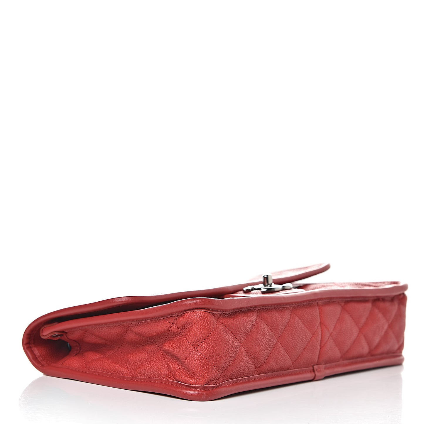 Caviar Quilted Medium French Riviera Flap Red