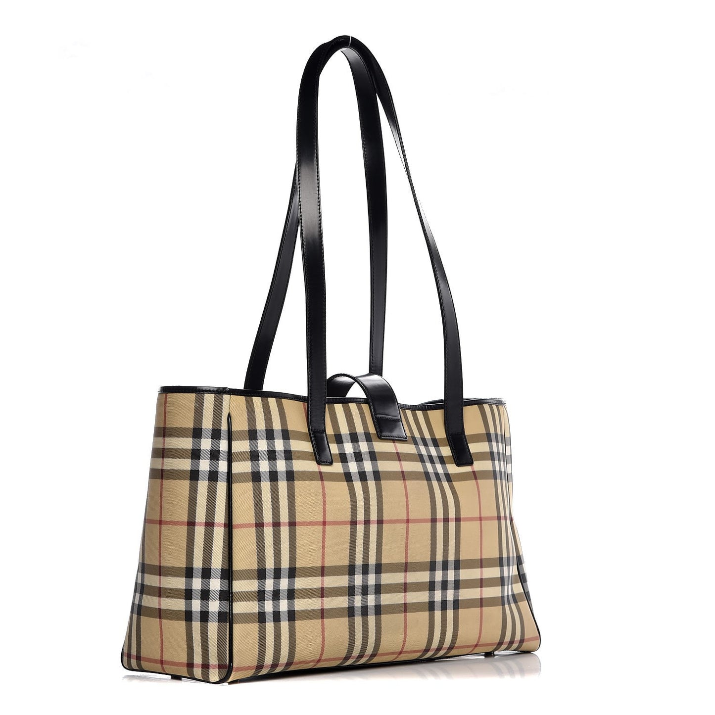 House Check Large Tote Black