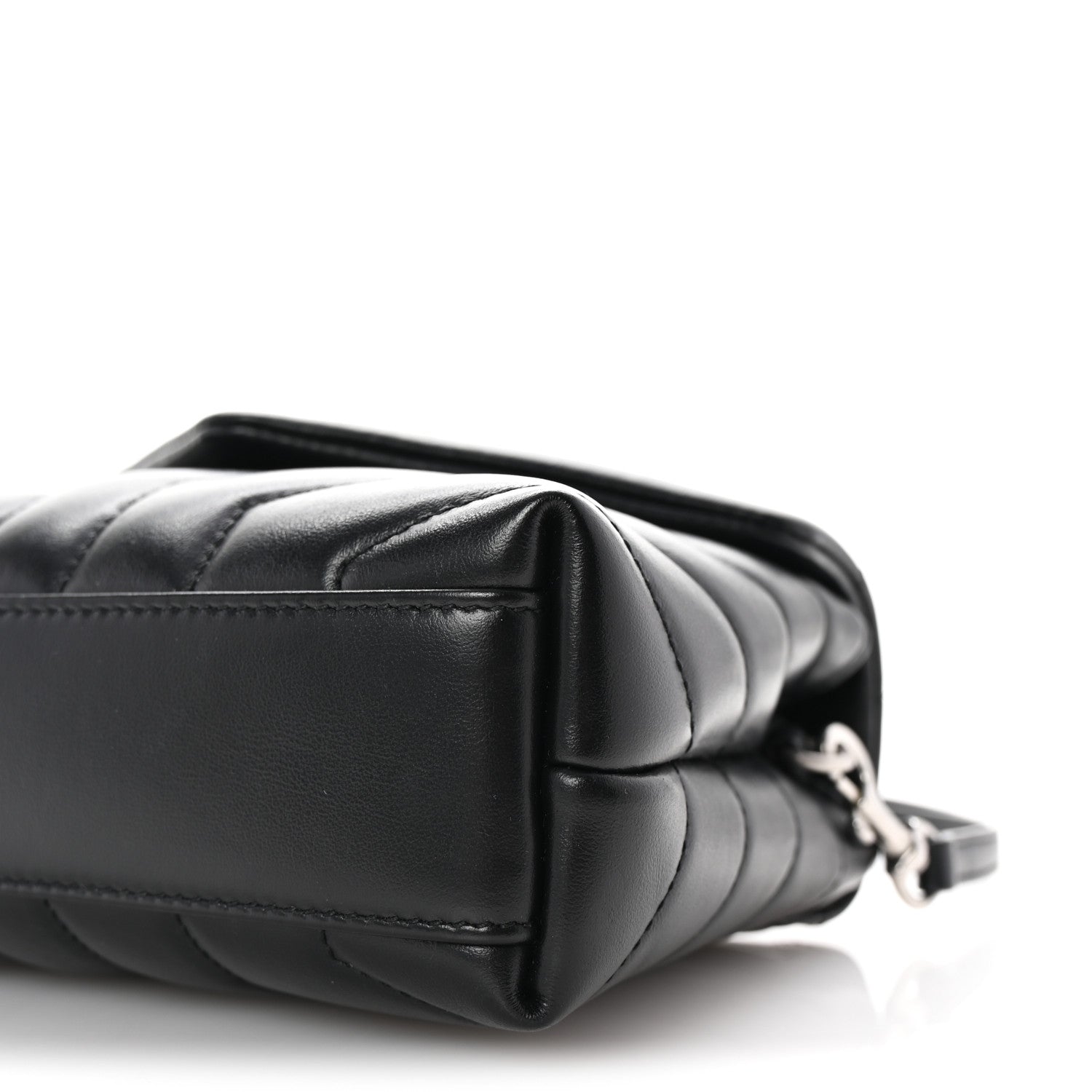 Saint Laurent Calfskin Y Quilted Monogram Toy Loulou Crossbody Bag Black 9 of 9