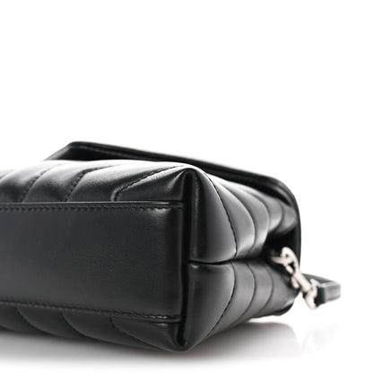 Saint Laurent Calfskin Y Quilted Monogram Toy Loulou Crossbody Bag Black 9 of 9