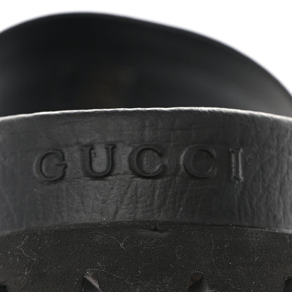 Gucci Rubber Web Mens Lug Sole Slide Sandals 11 Black Green Red 7 of 13