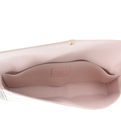 Louis Vuitton Damier Azur Calfskin Pochette Felicie Eau de Rose 4 of 9