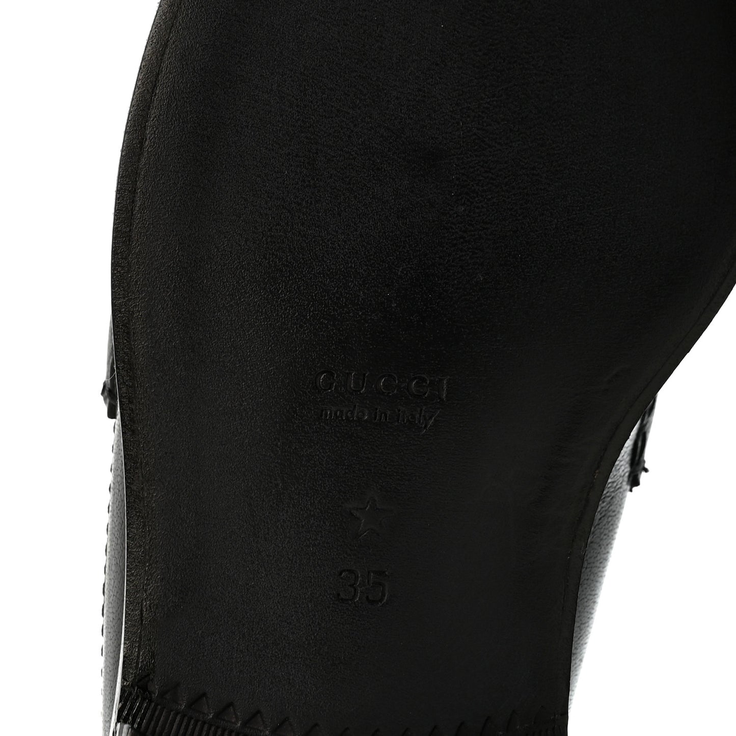 Goatskin Womens Logo 15mm Loafers 35 Black