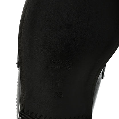 Gucci Goatskin Womens Logo 15mm Loafers 35 Black 7 of 12
