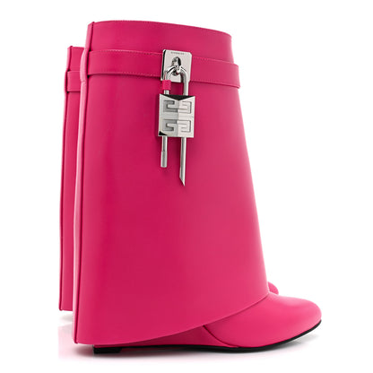 Givenchy Calfskin Shark Lock Ankle Boots 39.5 Neon Pink 4 of 12