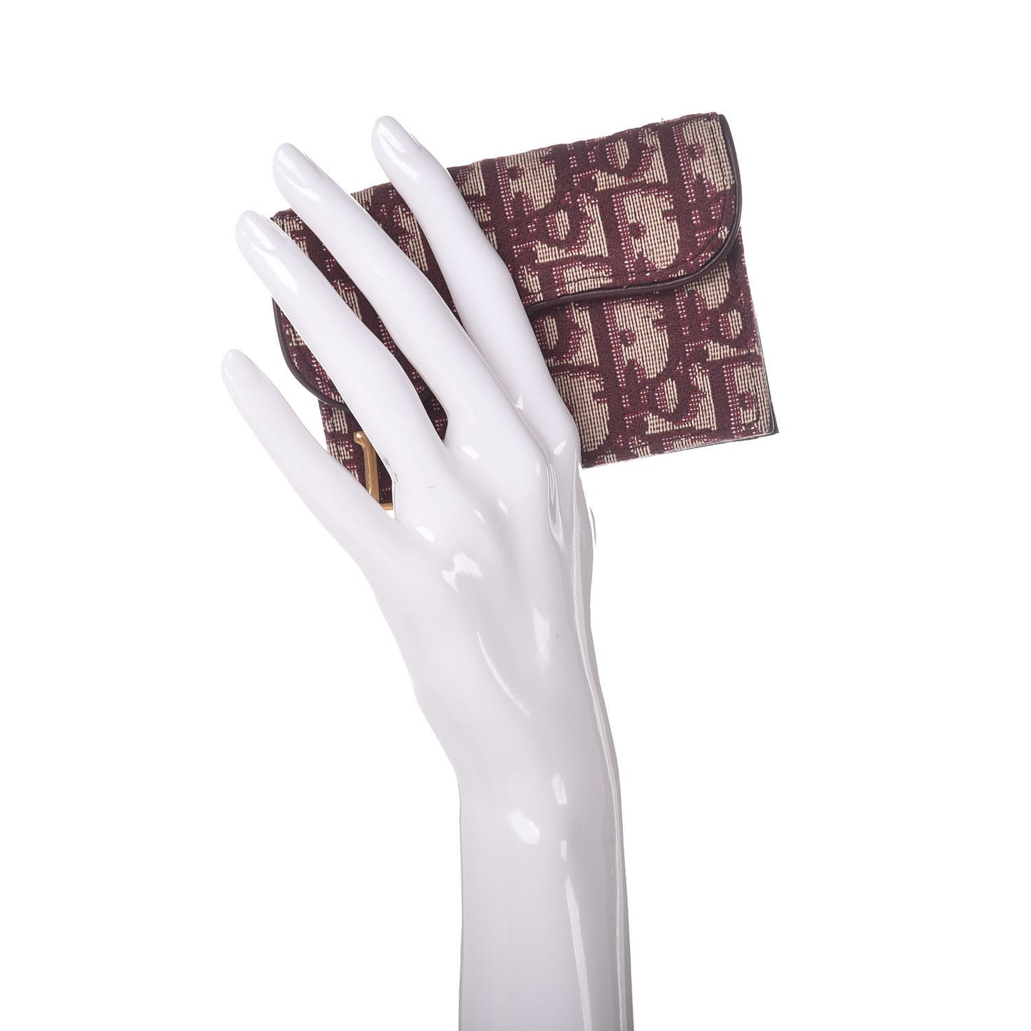 Oblique Saddle Card Holder Bordeaux