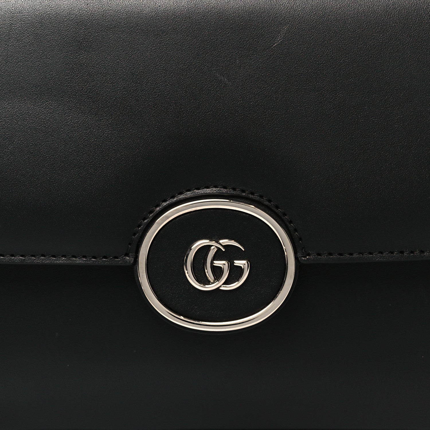 Gucci Senna Calfskin Petite GG Top Handle Shoulder Bag Black 9 of 11