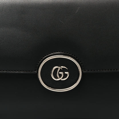 Gucci Senna Calfskin Petite GG Top Handle Shoulder Bag Black 9 of 11