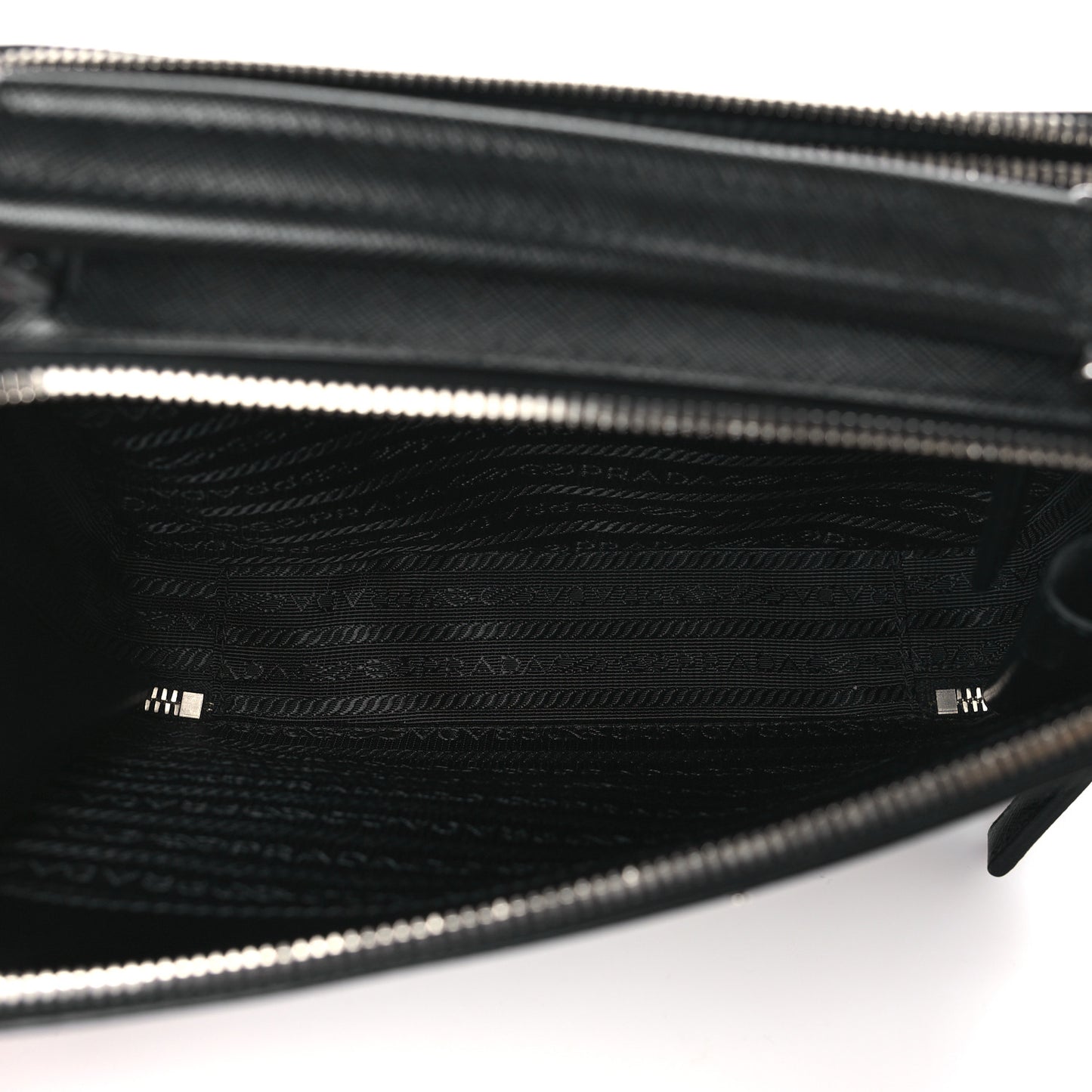 Saffiano Travel Medium Brique Crossbody Bag Black
