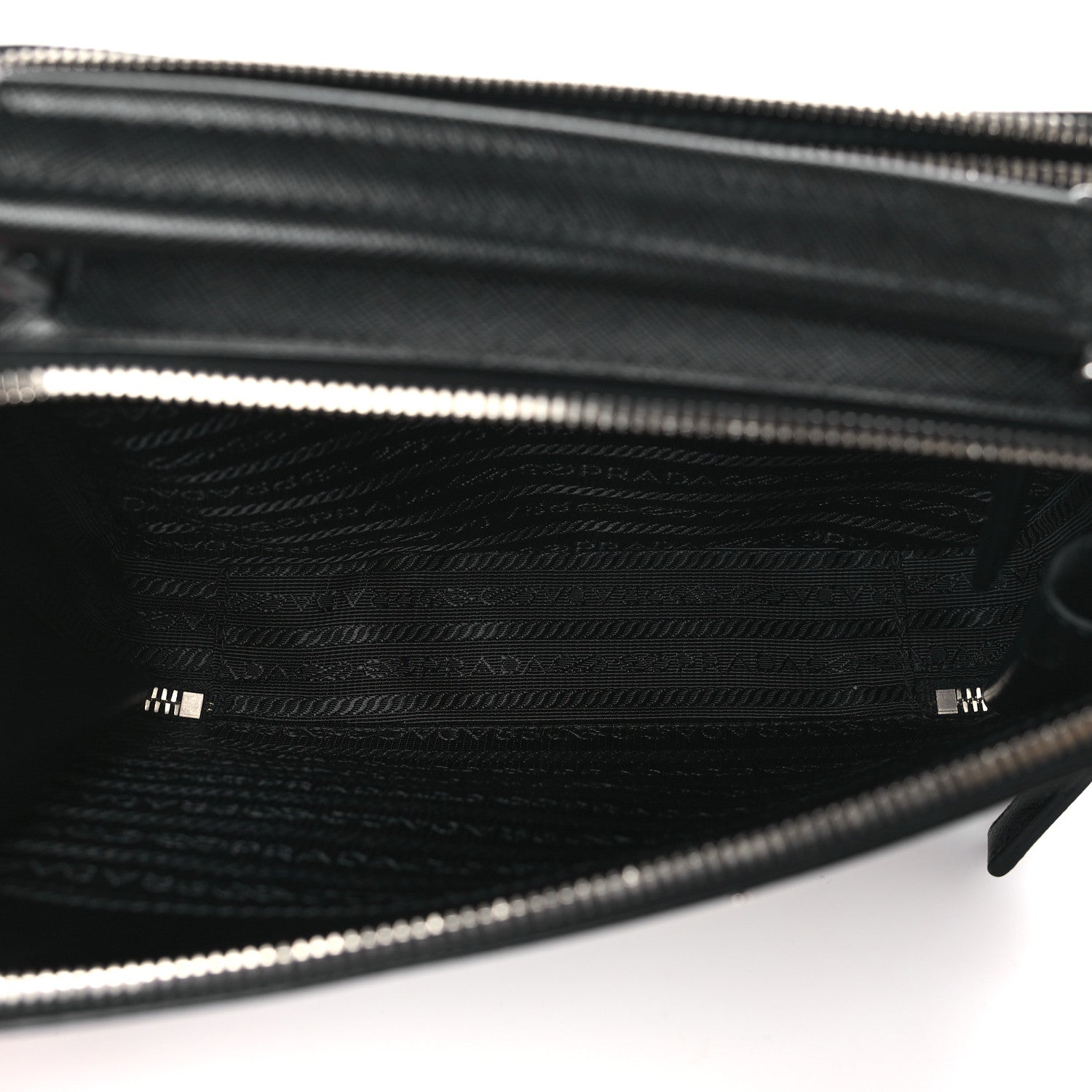 Prada Saffiano Travel Medium Brique Crossbody Bag Black 6 of 10