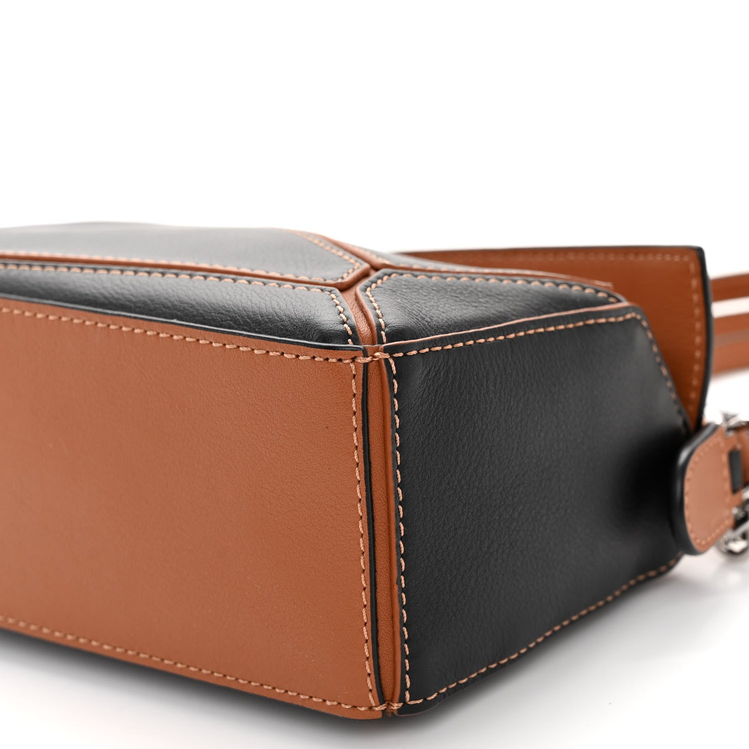 Loewe Calfskin Mini Puzzle Bag Tan Black 9 of 9