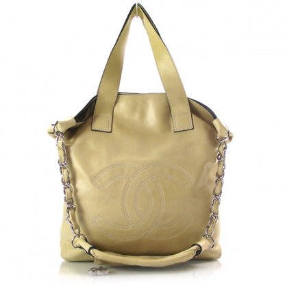 Chanel Lambskin N/S Edgy Tote Beige 1 of 14