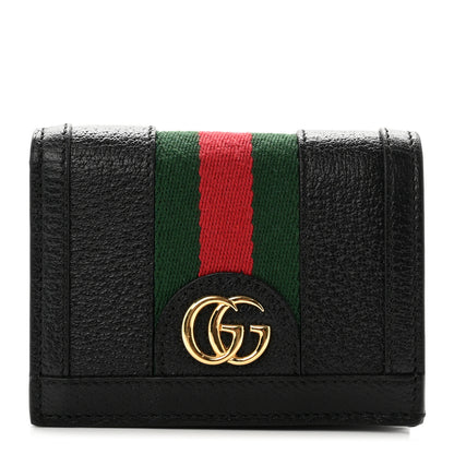 Gucci Calfskin Web Ophidia Card Case Black 1 of 7